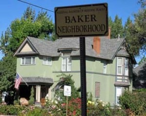 baker neighborhood sign